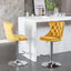 Taburetes de Bar Ajustables Modernos con Base de Cromo - Set de 2