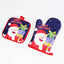 Christmas present Santa Claus insulated gloves, thickened oven gloves, kitchen baking gloves, insulated and heat-resistant gloves - Korvel