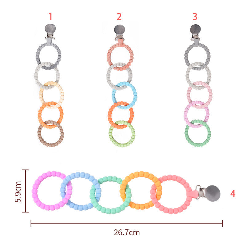 Baby Gloves Teething Rubber Silicone Baby Anti-Eating Hands Soothing Rattles Hand Ring Teething Stick Bite Toy - Korvel