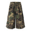 Loose Wide-Leg Camouflage Three-Quarter Pants Men's Summer Work Shorts Pleated Design with Large Pockets - Korvel