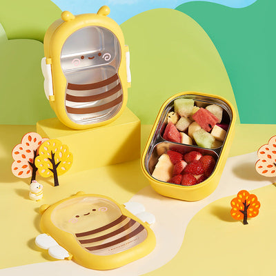 Cute Bee Stainless Steel Insulated Bento Lunch Box
