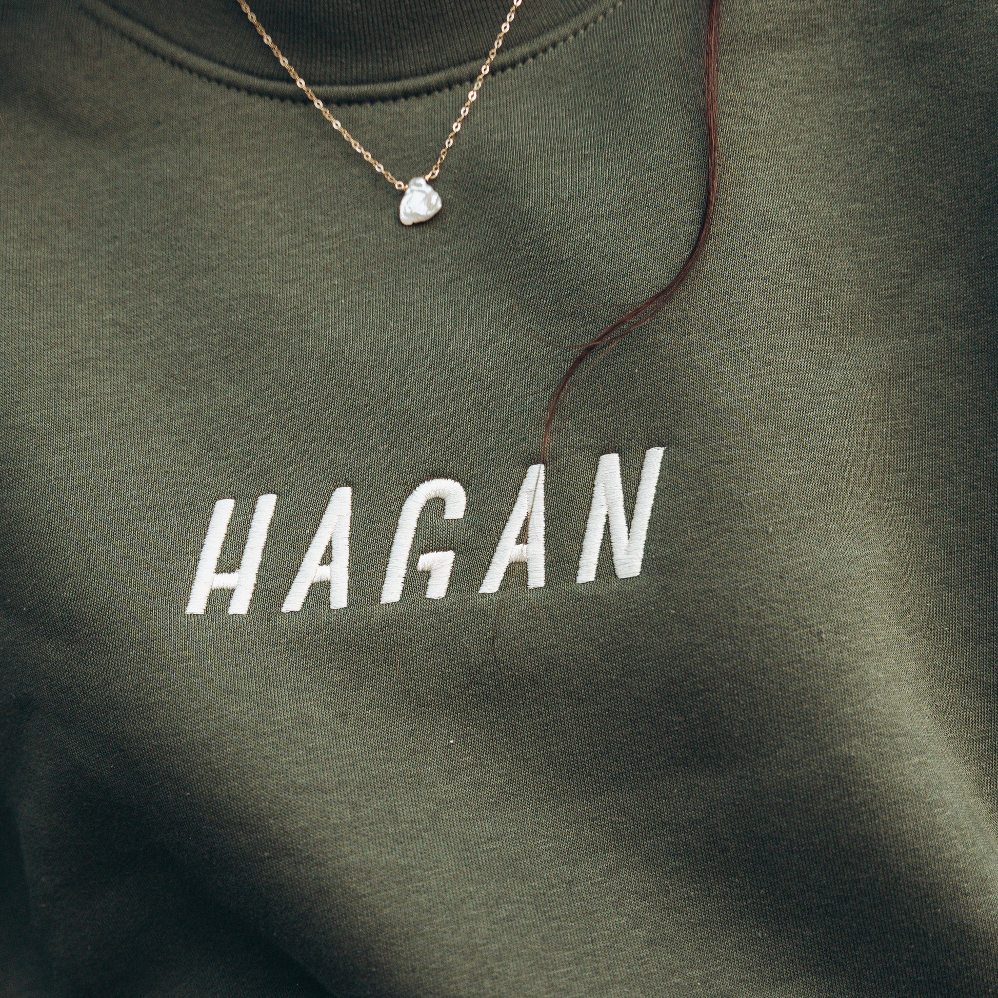 HAGAN Eco-Friendly Embroidered Crew Sweatshirt - Korvel