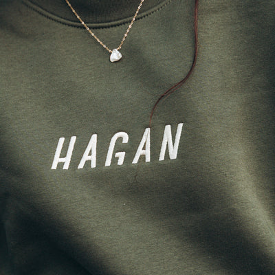 HAGAN Eco-Friendly Embroidered Crew Sweatshirt - Korvel
