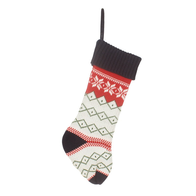 Christmas Decoration Plush Knitted Socks Christmas Gift Socks Gift Bags Pendants - Korvel