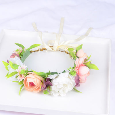Elegant Flower Wreath Headband for Women