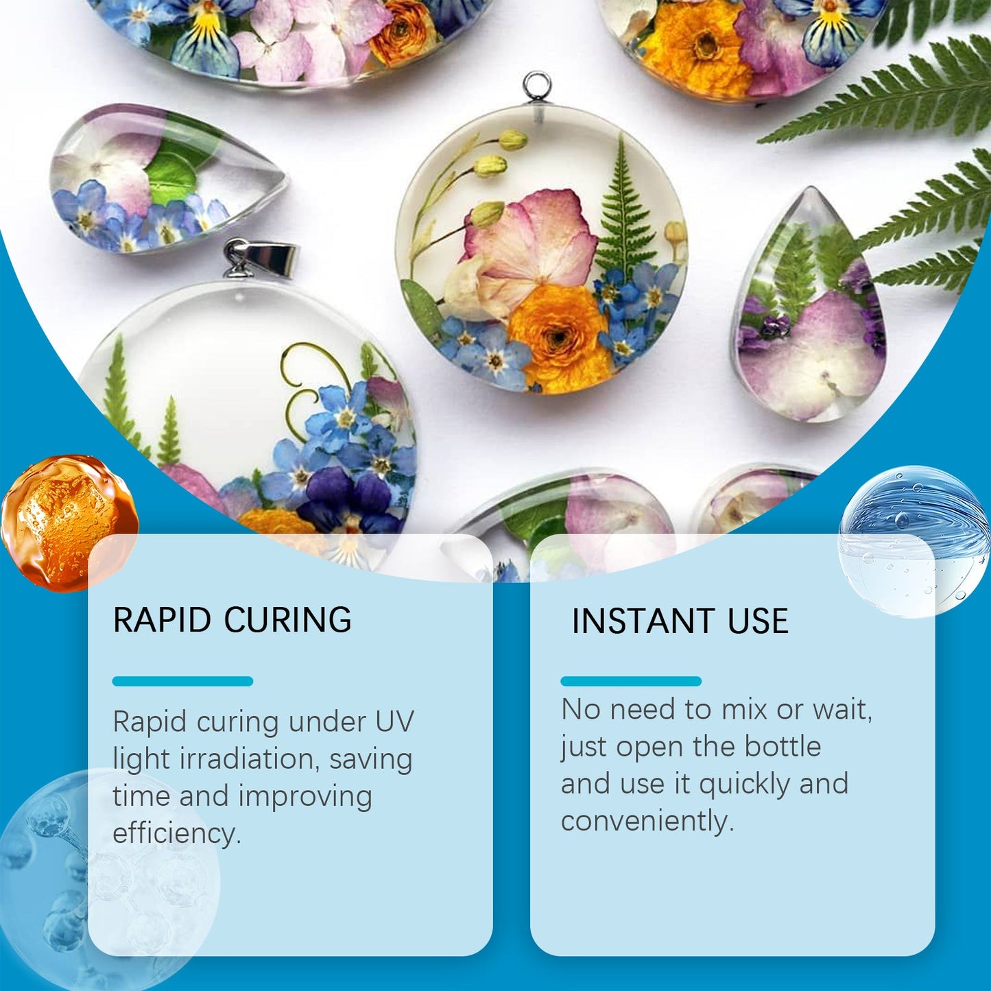 Creative Resin Glue, High Transparent Resin Drop Glue Diy Hand-Made Shadowless Glue Quick Dry Drop Glue - Korvel