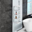 Glass Door Wall Mounted Corner Cabinet with Featuring Four-tier Storage  White - Korvel