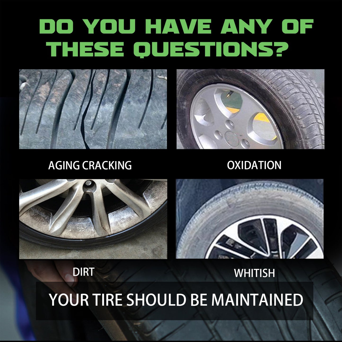 Tire Coating Agent, Automobile Tire Clean Decontamination Anti Aging Renovate Polishing Agent - Korvel