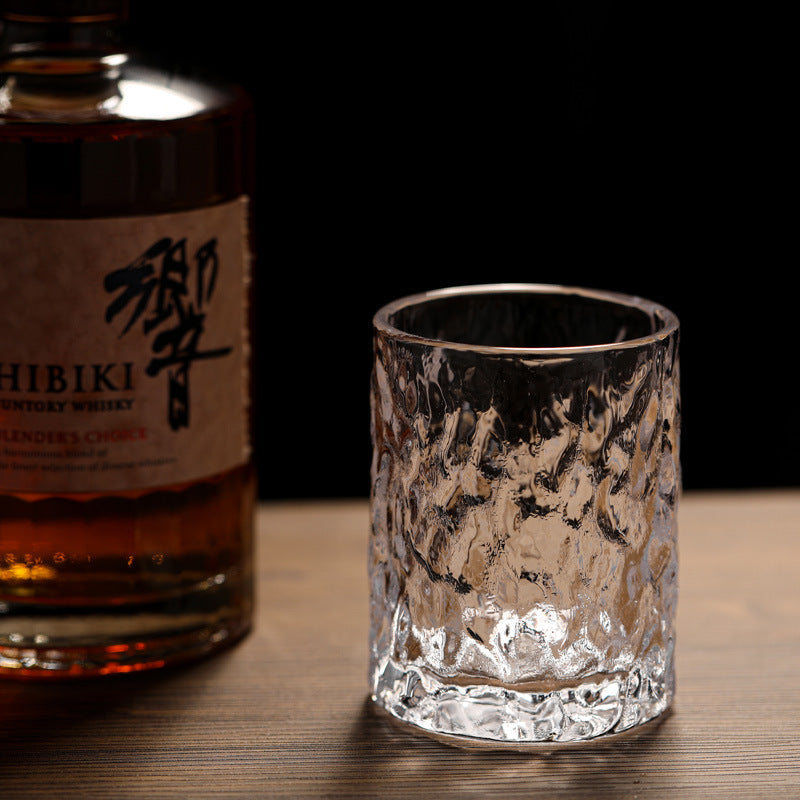 Handmade Japanese ice patterned glass hammer patterned foreign wine glass crystal glass - Korvel