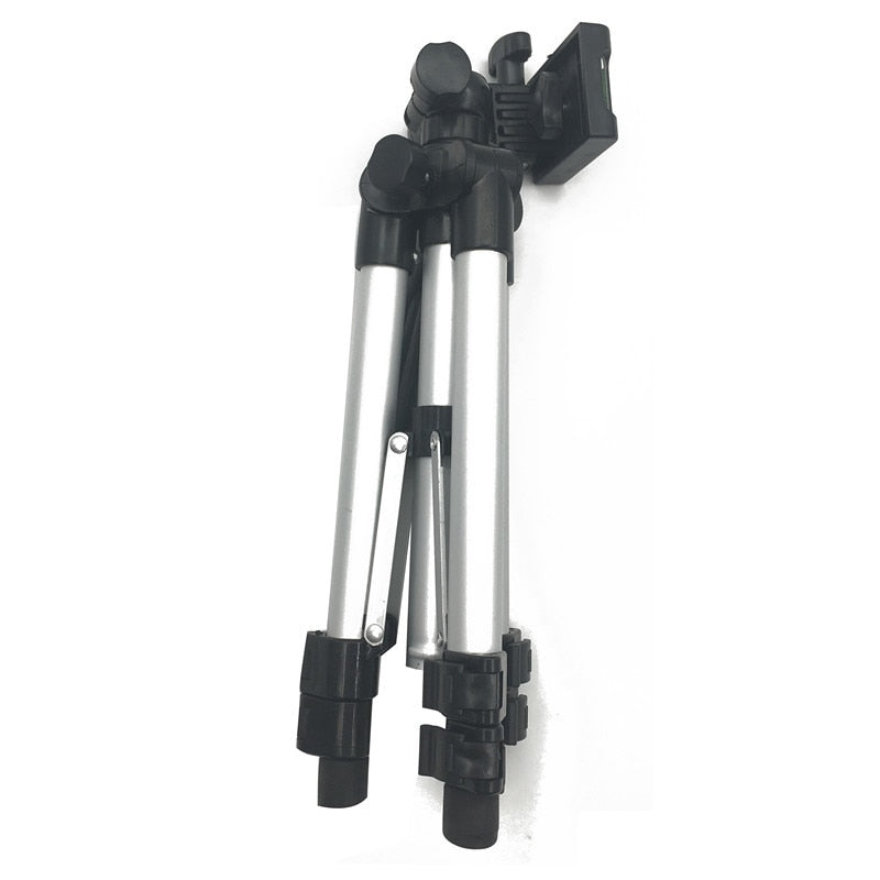 Professional Foldable Camera Tripod Holder Stand Screw 360 Degree Fluid Head Tripod Stabilizer Aluminum with Phone Holder - Korvel