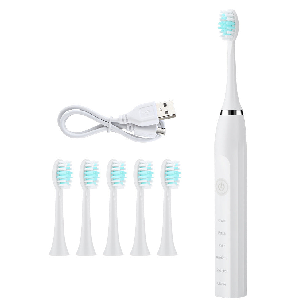 Smart Sonic Electric Toothbrush 5 Modes 4 Gears Tooth Cleaning Home USB Charging Adult Toothbrush Set - Korvel
