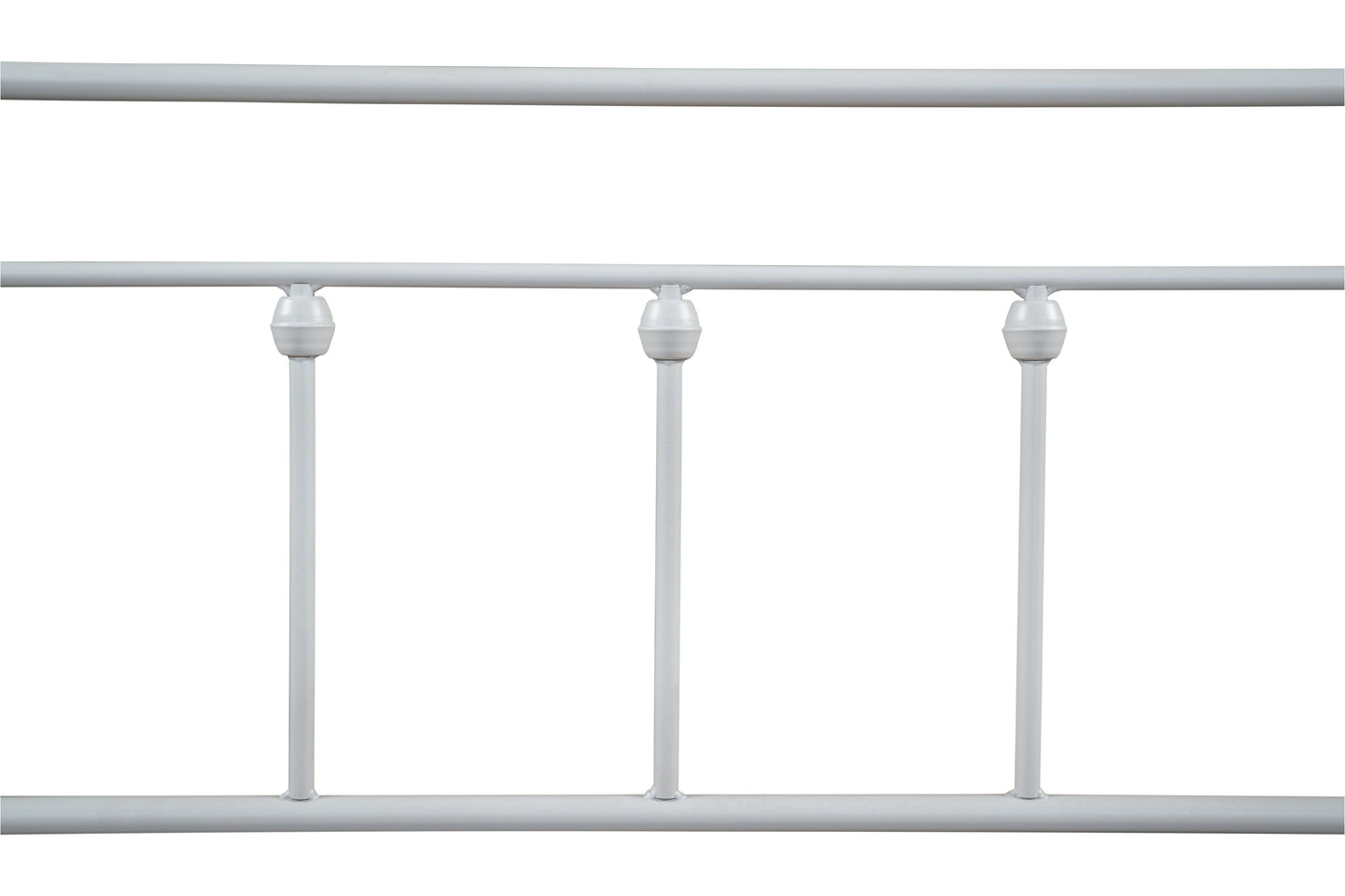 Light Grey Metal Double Bed with Trundle