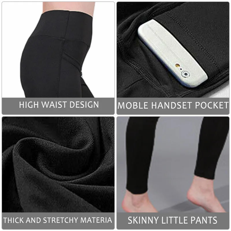High Waist Elastic Workout Leggings with Tummy Control