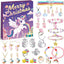 DIY creative children's bracelet jewelry 24-grid calendar Christmas holiday surprise blind box silver set - Korvel