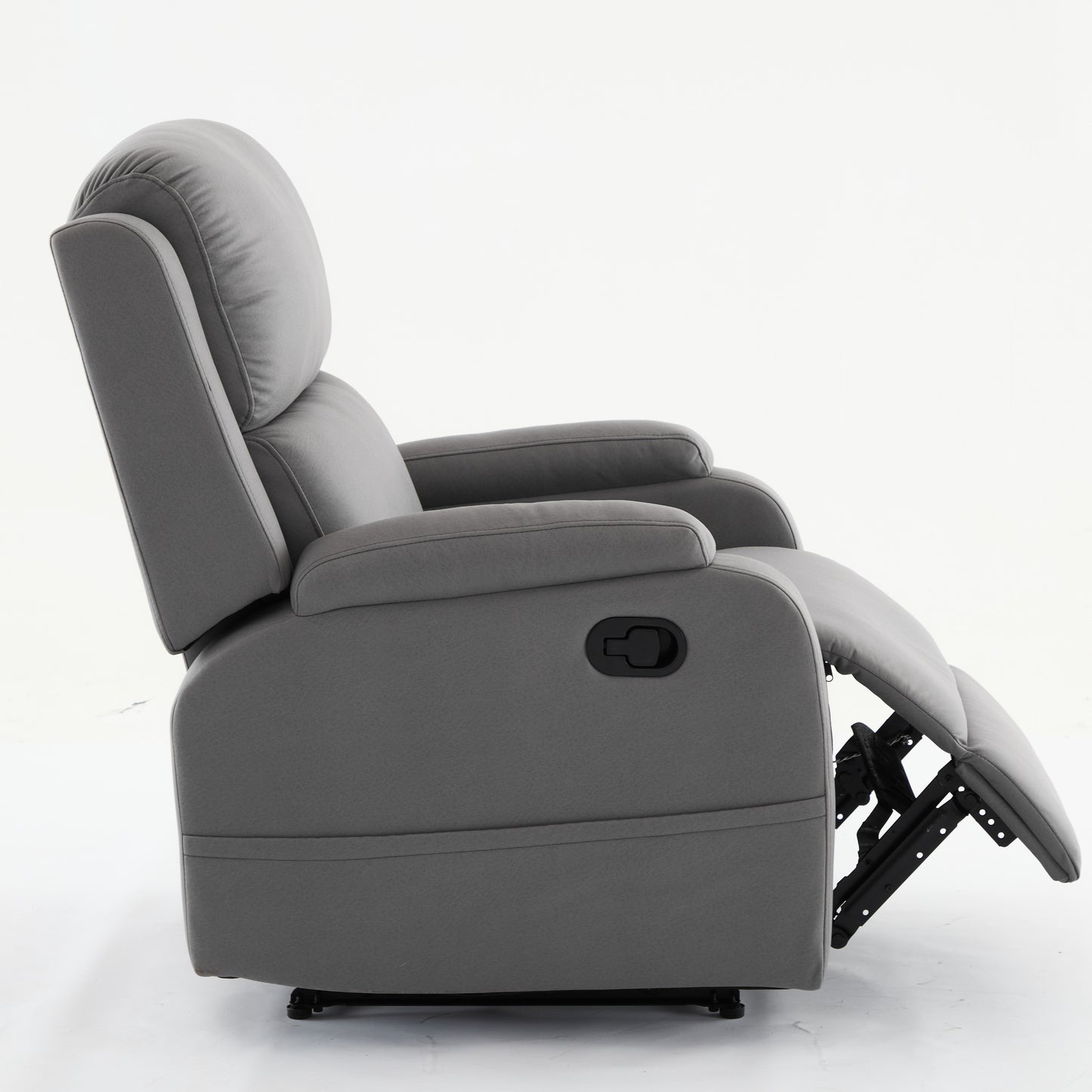 Gray PU Leather Recliner Massage Chair with Adjustable Positions