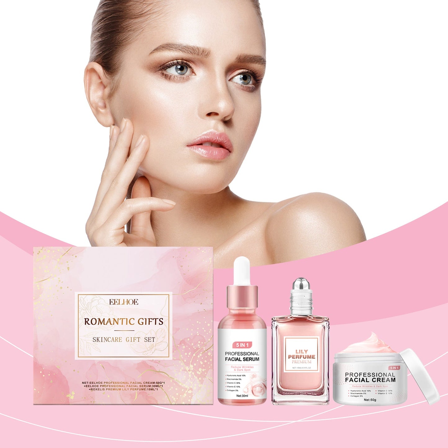 Pink Romantic Pleasure Skin Care Gift Box