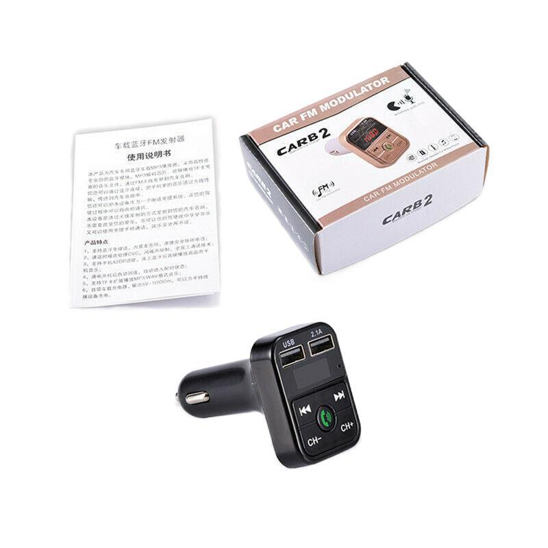 B2 Car MP3 Bluetooth Hands-Free Car Player FM Transmitter Car Charger Receiver - Korvel