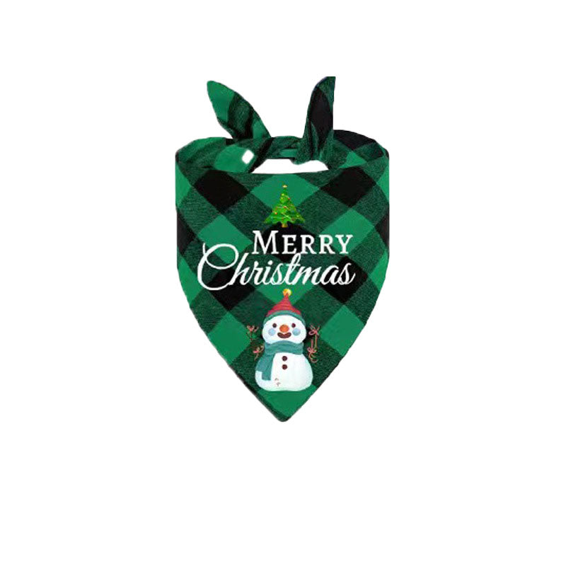 Christmas Day Border Protection Pet Small, Medium, and Large Dogs, Dogs, Cats, Teddy Triangular Towels, Water Jars - Korvel