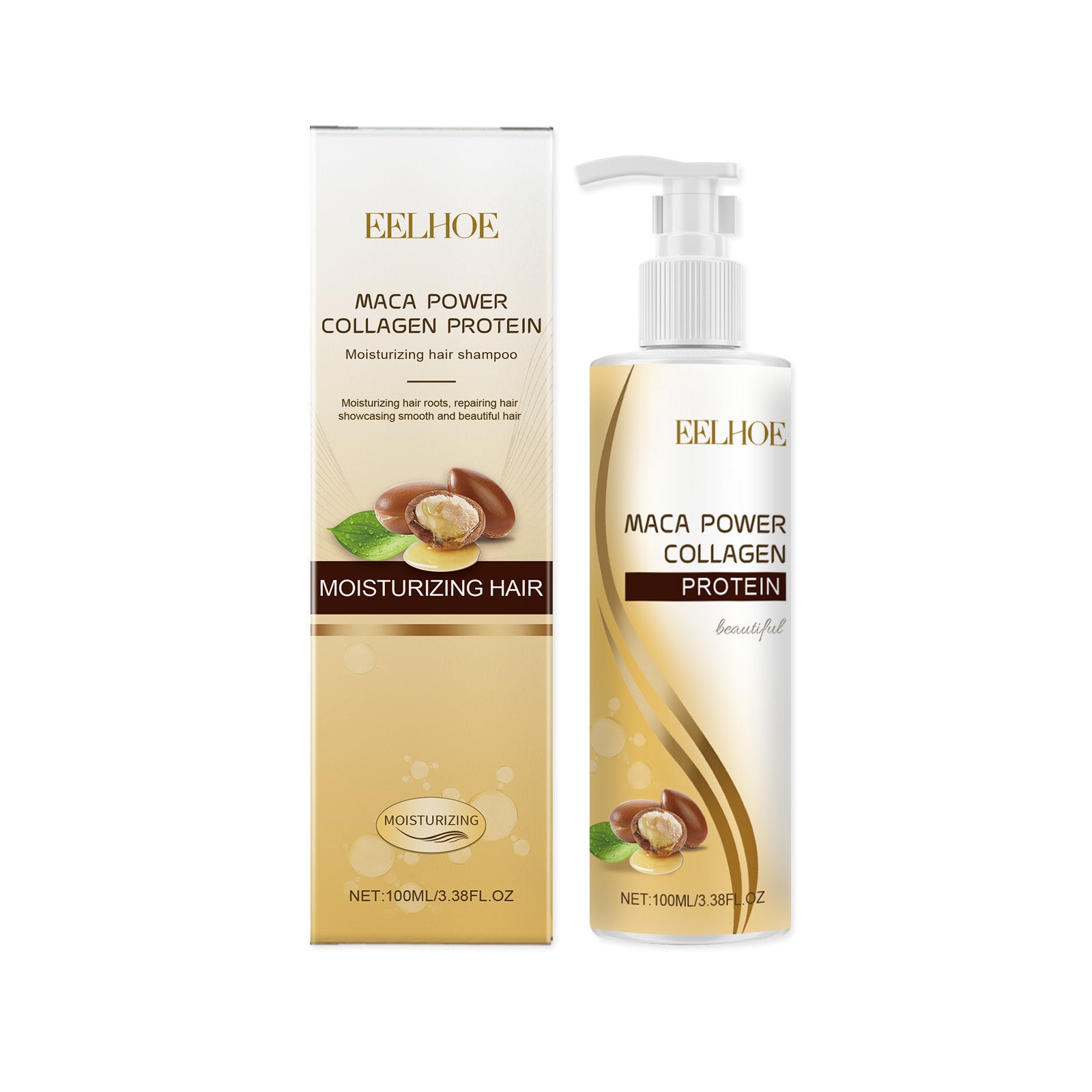Collagen Volumizing Shampoo Gently And Deeply Nourishes And Repairs Clean, Smooth And Frizzy Hair - Korvel