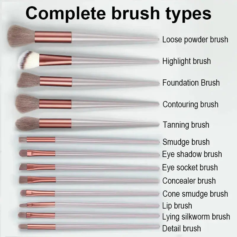 Ensemble de pinceaux de maquillage premium de 13 pièces