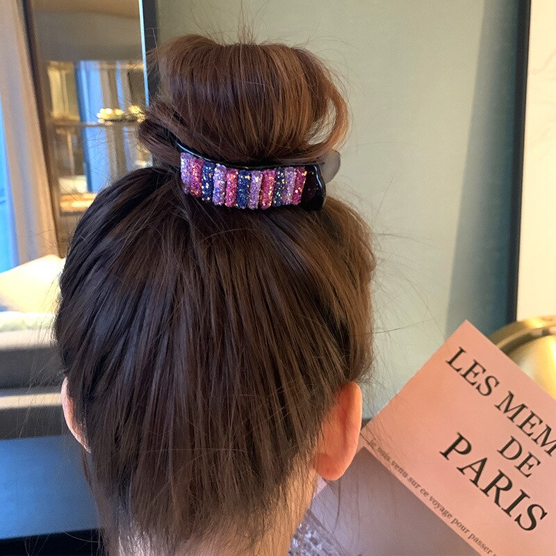 New Colorful Rainbow Hair Claws For Women Girls Hair Holder Clip Sweet Headband Hair Style Make Hairpin Fashion Hair Accessories - Korvel