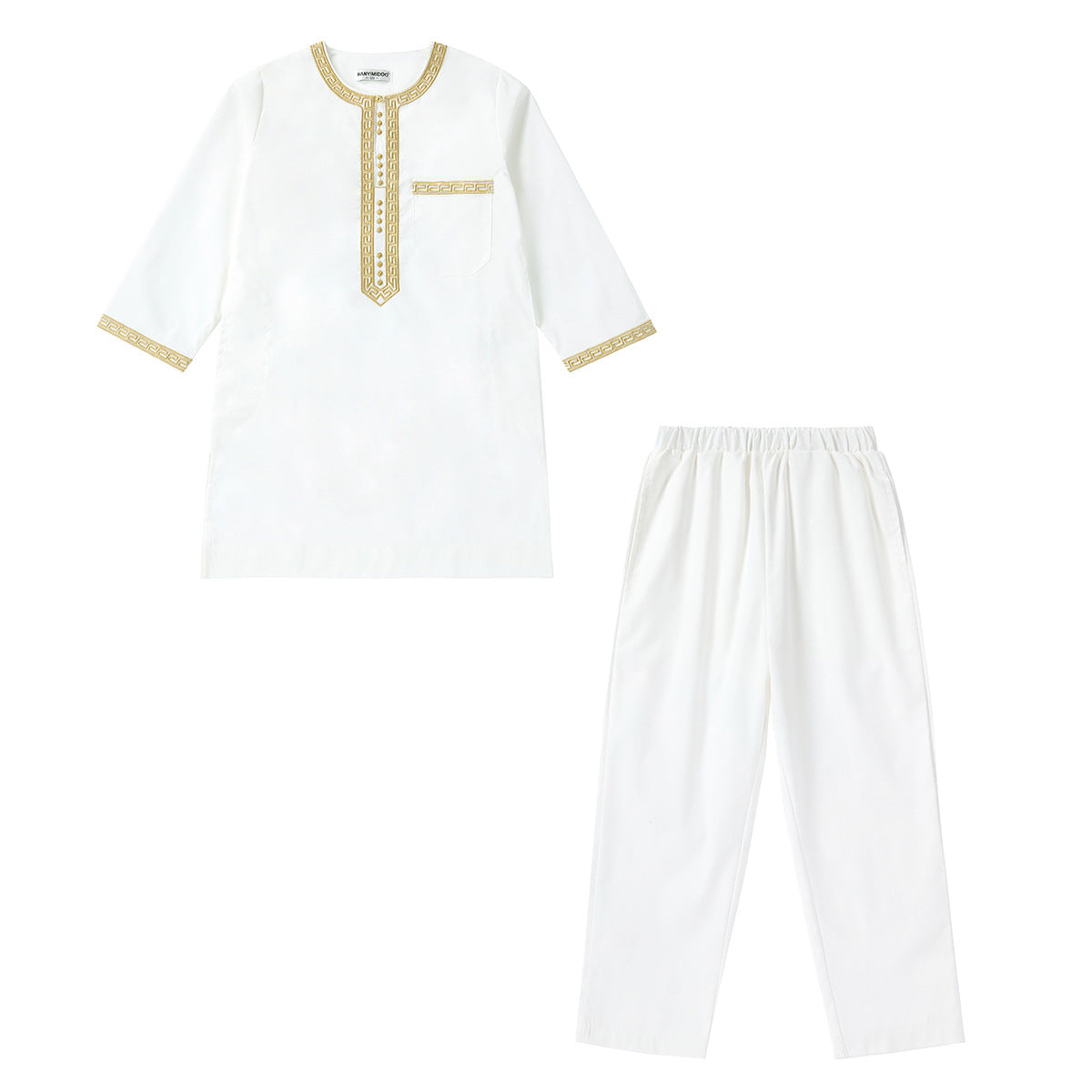 Middle Eastern teenage boy embroidered robe set - Korvel