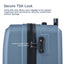 3 Piece Lightweight Luggage Set with Spinner Wheels - Blue