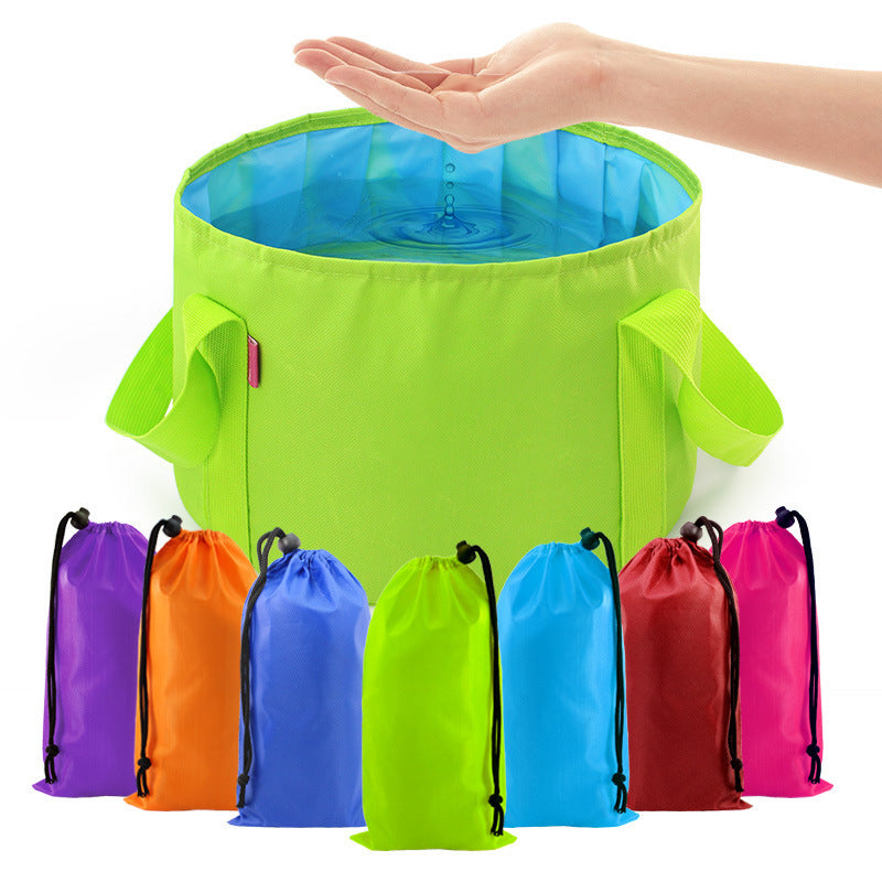 Multi-Purpose Outdoor Travel Portable Folding Bucket Foot Bucket Washbasin Camping Bucket Enlarged - Korvel