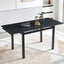 Black Ceramic Expandable Dining Room Table for Small Spaces
