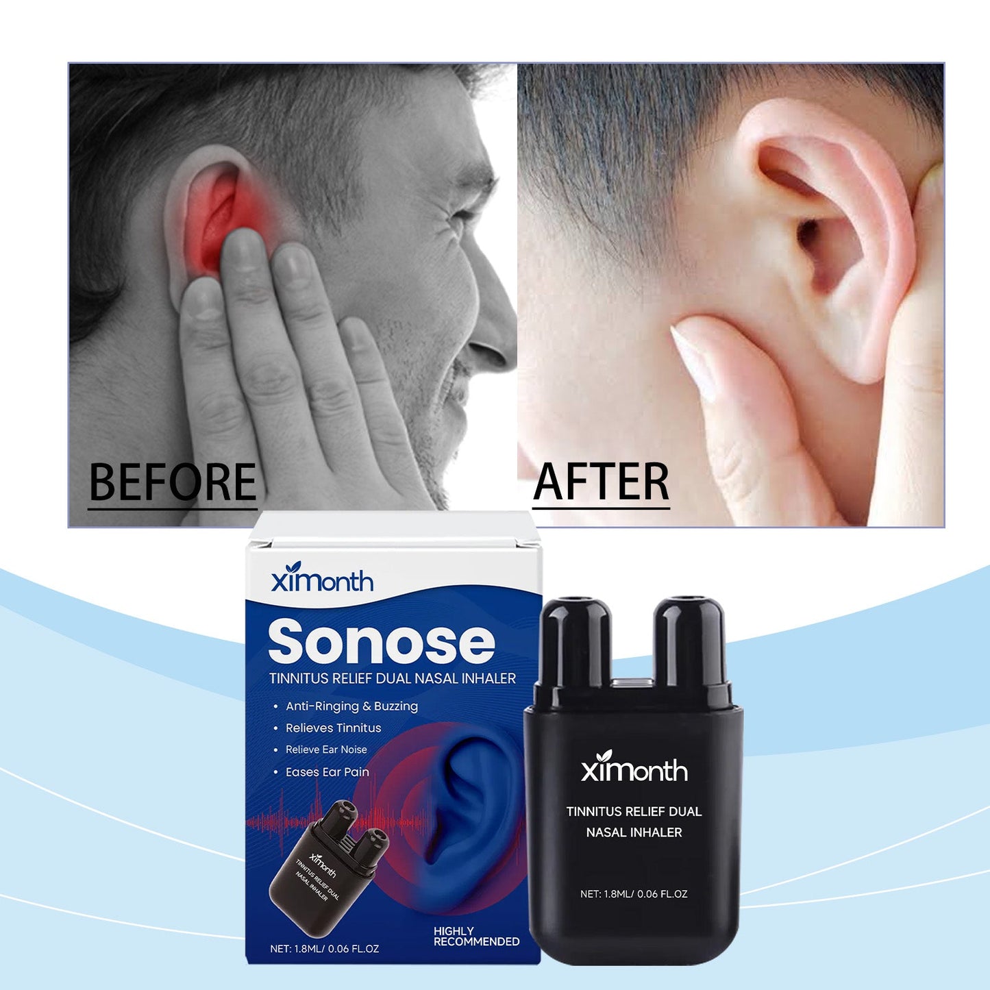 Premium Ear Care Inhaler with Mint Aroma