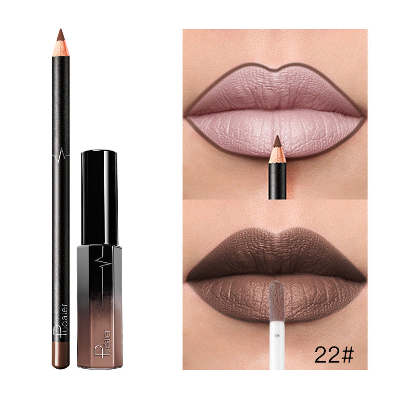 Pudaier 36 Color Matte Lip Gloss & Liner Set