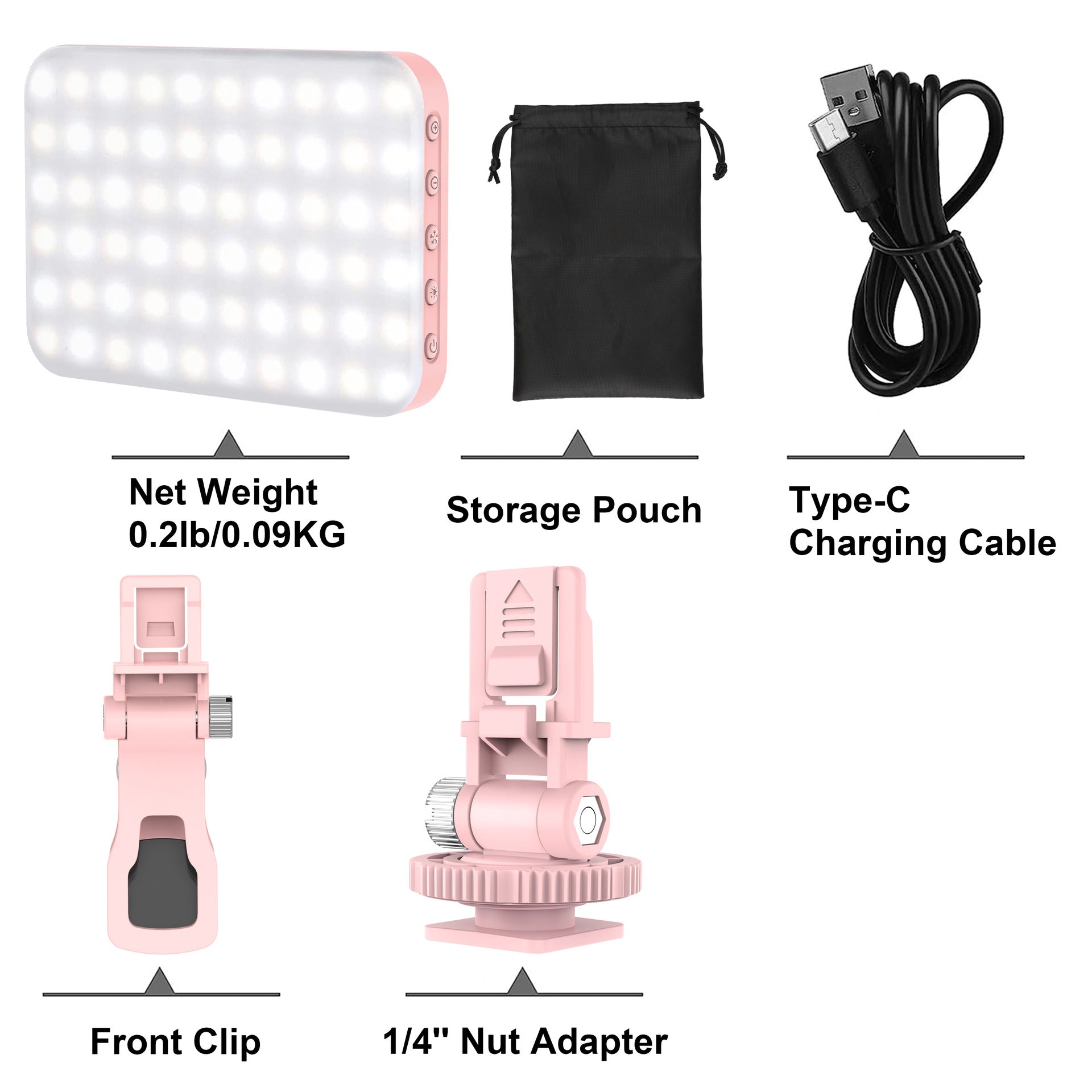 LED lights Mobile phone fill light pocket Portable vlog Tiktok live video shooting selfie night light - Korvel