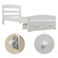 Elegant Platform Twin Bed Frame with Storage Drawer - White