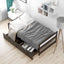 Espresso Twin Size Platform Bed with Two Drawers