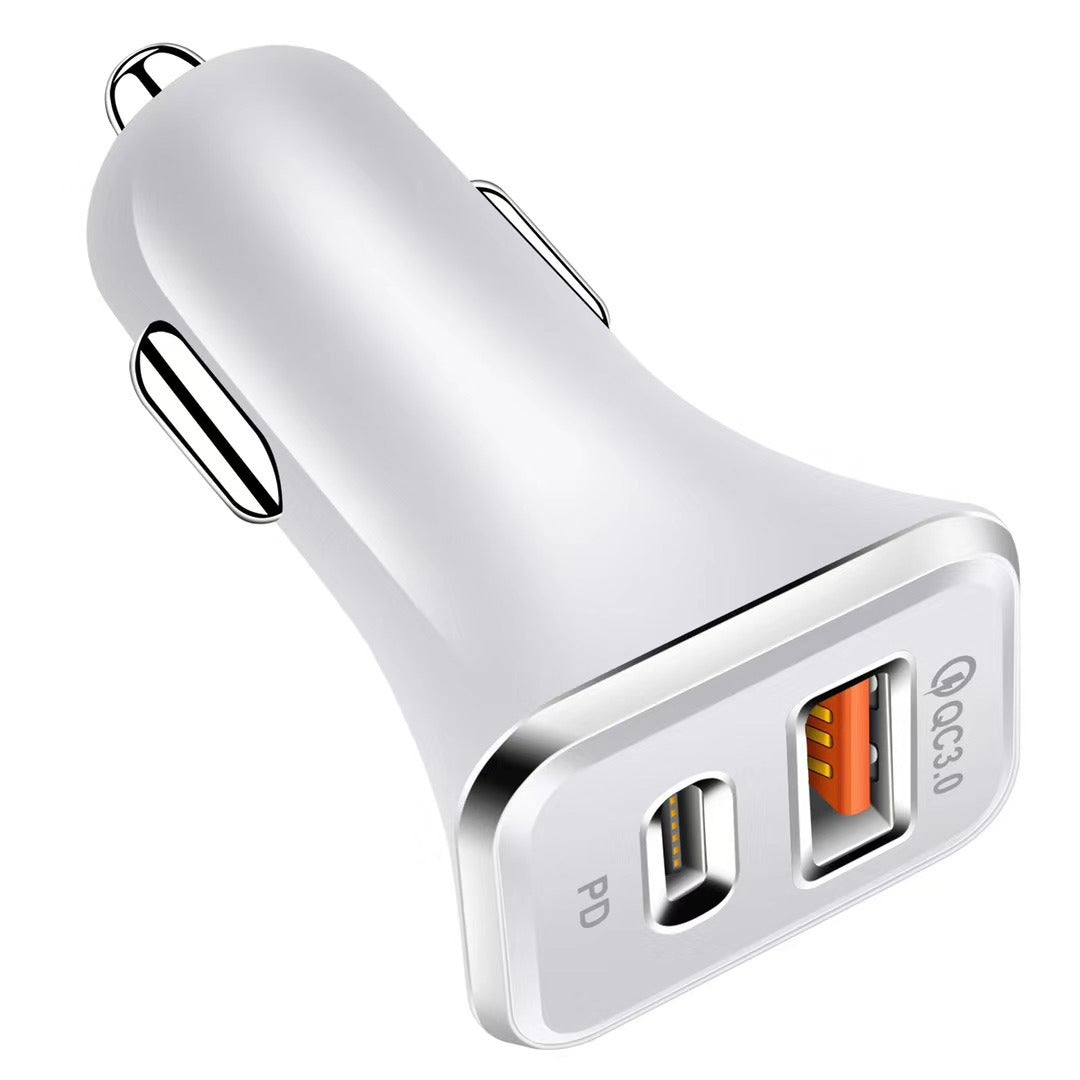 PD car charger TYPE-C fast charging car charging head CE certified 18W charger QC3.0 - Korvel