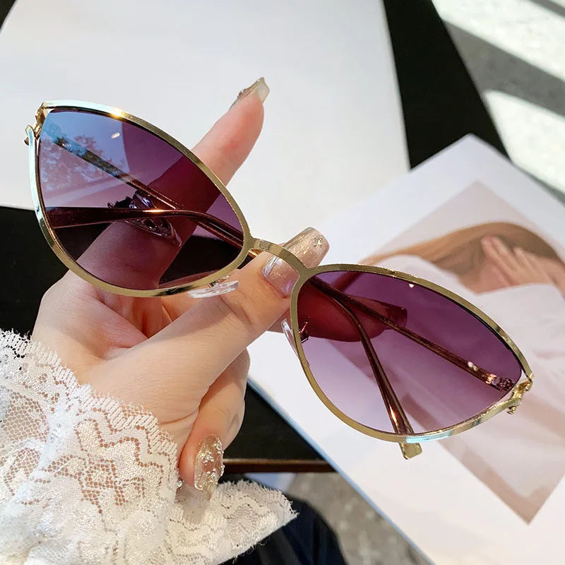 Lunettes de soleil tendance en forme de chat pour femmes - Style vintage de luxe