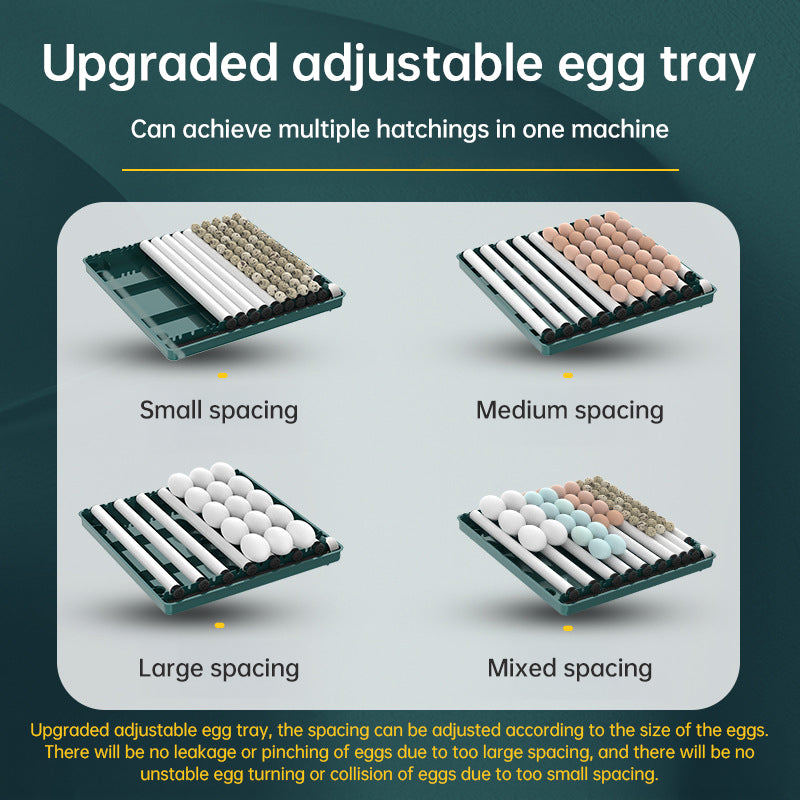 Incubadora de huevos 9-48 con giro automático y control de humedad