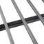 Metal bunk bed/sturdy/noise reduction/2 side ladders/safety guardrails/CPC certification/no spring box required (Silver) - Korvel