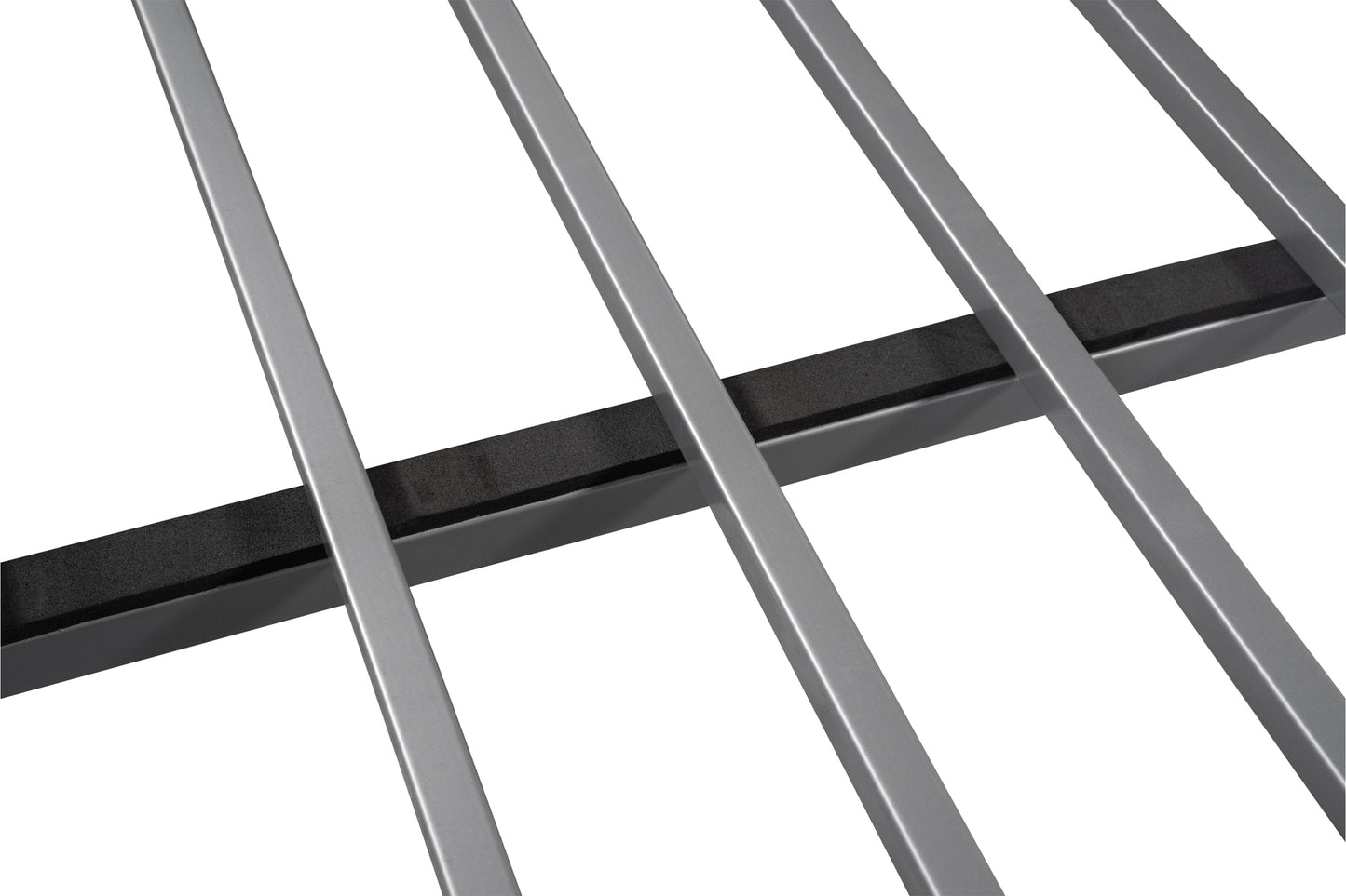 Metal bunk bed/sturdy/noise reduction/2 side ladders/safety guardrails/CPC certification/no spring box required (Silver) - Korvel