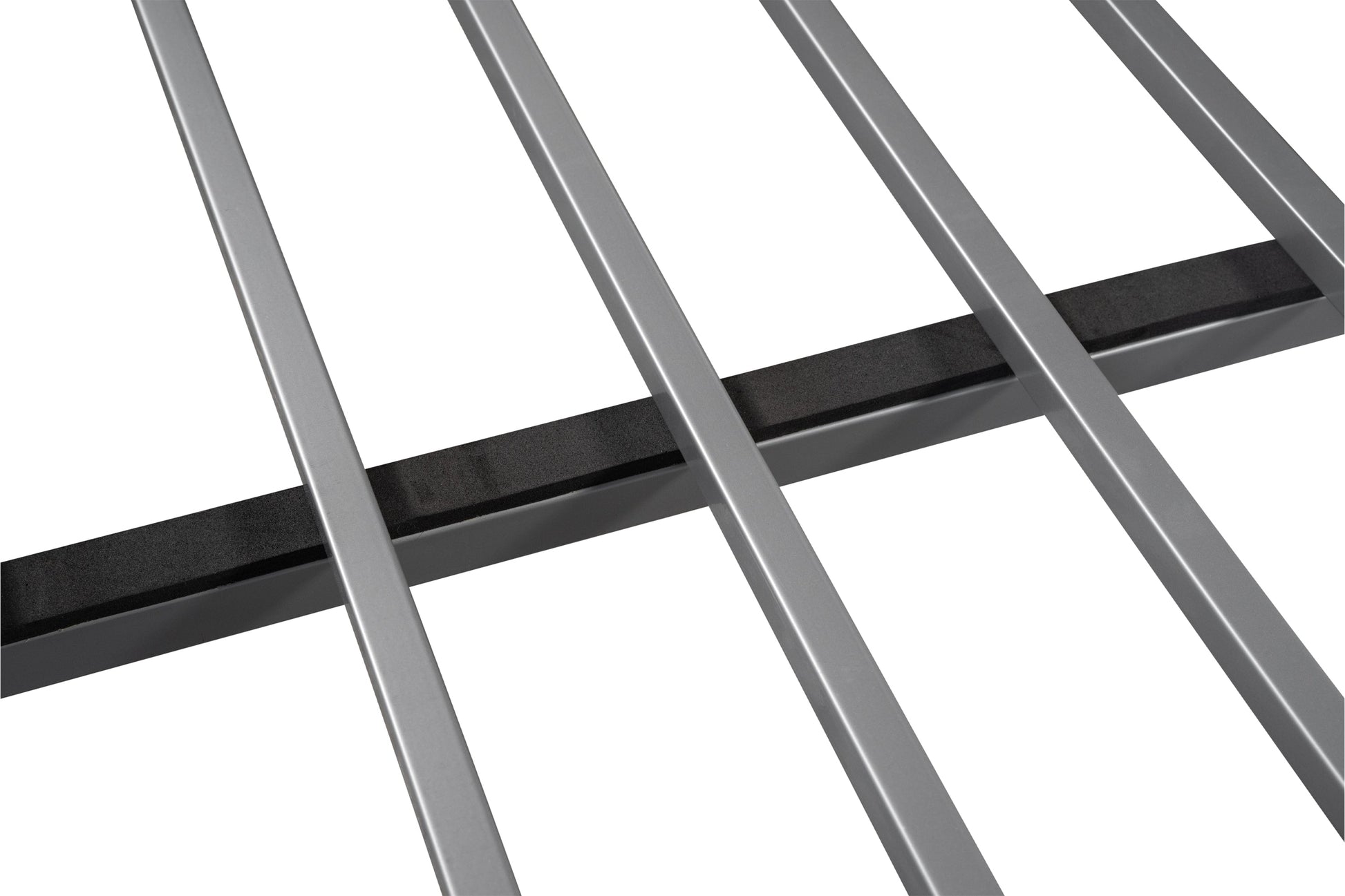Metal bunk bed/sturdy/noise reduction/2 side ladders/safety guardrails/CPC certification/no spring box required (Silver) - Korvel