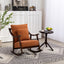 woven fabric Mid Century Modern Accent Chairs Comfy Upholstered Glider Arm Chair with Solid Wood for Living Room Bedroom Balcony - Korvel