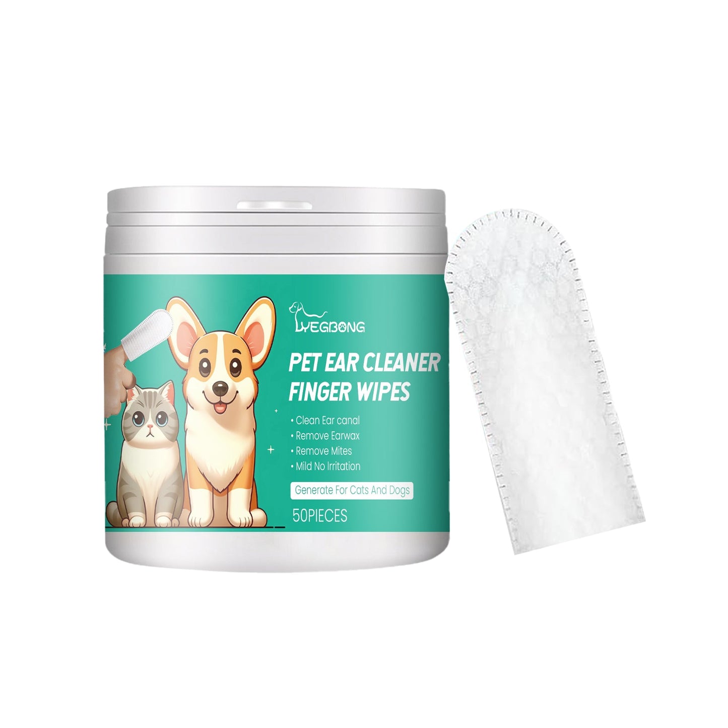 Lingettes de nettoyage pour oreilles de animaux de compagnie premium