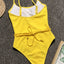 Ribbed Tie Waist One-Piece Swimsuit - Korvel