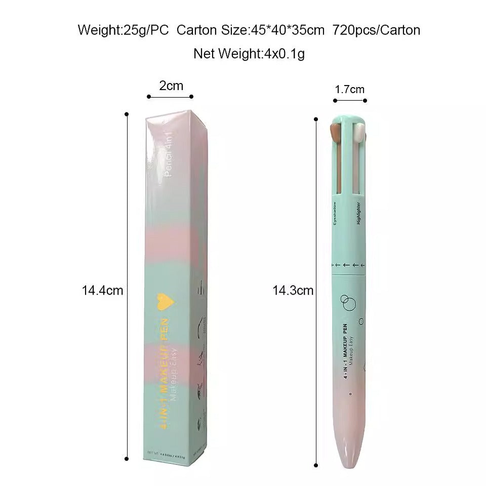 4 in 1 makeup pencil 4 in 1 makeup pencil 4 colors 4 colors lip liner highlight eye shadow eyeliner eyebrow pencil 4in1 - Korvel