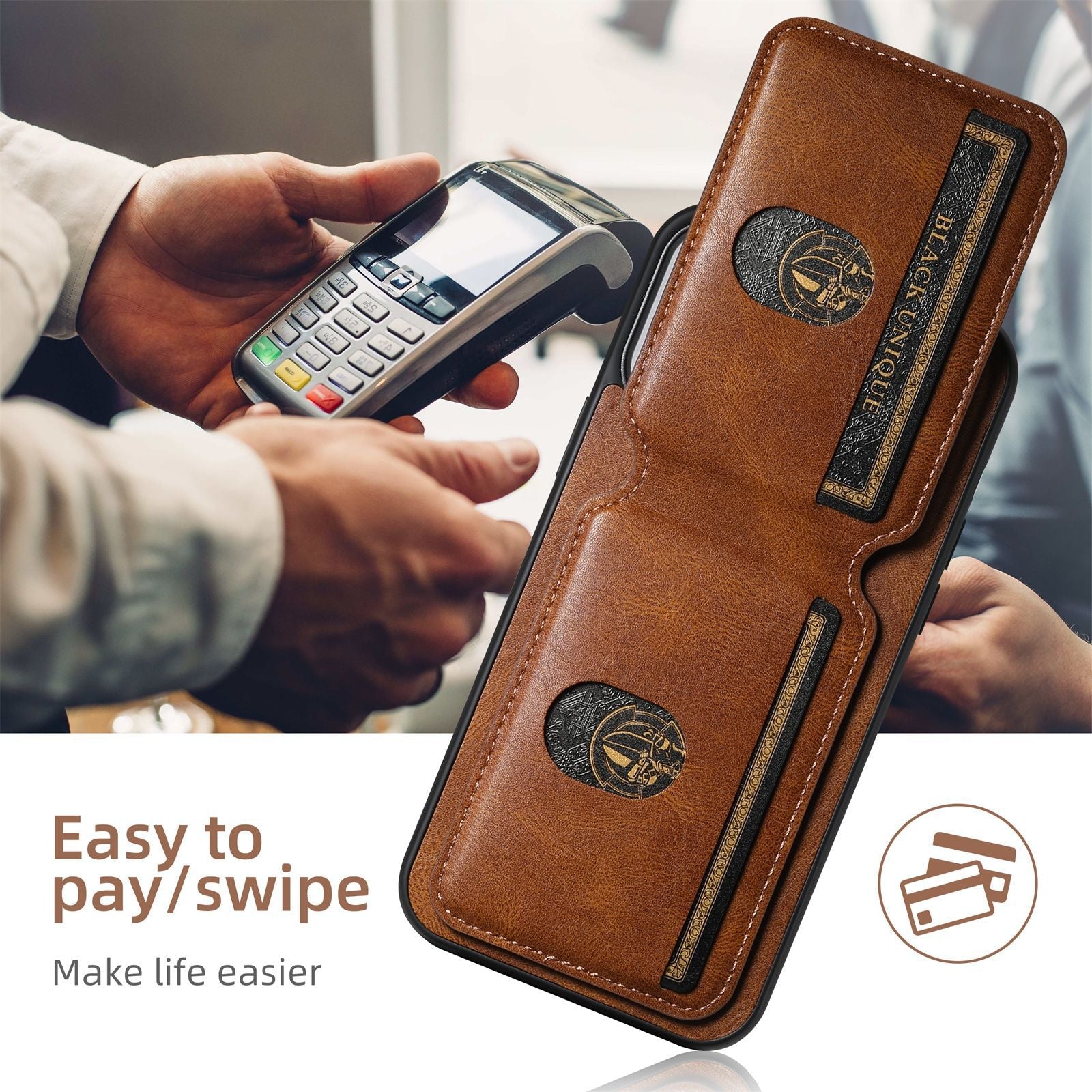 Applicable to iPhone16Plus Apple 14 card slot mobile phone case - Korvel