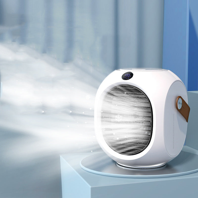 New Water-Cooled Mini Air-Conditioning Fan Portable Portable Refrigeration Shaking Head Fan Desktop Spray Small Air Cooler - Korvel