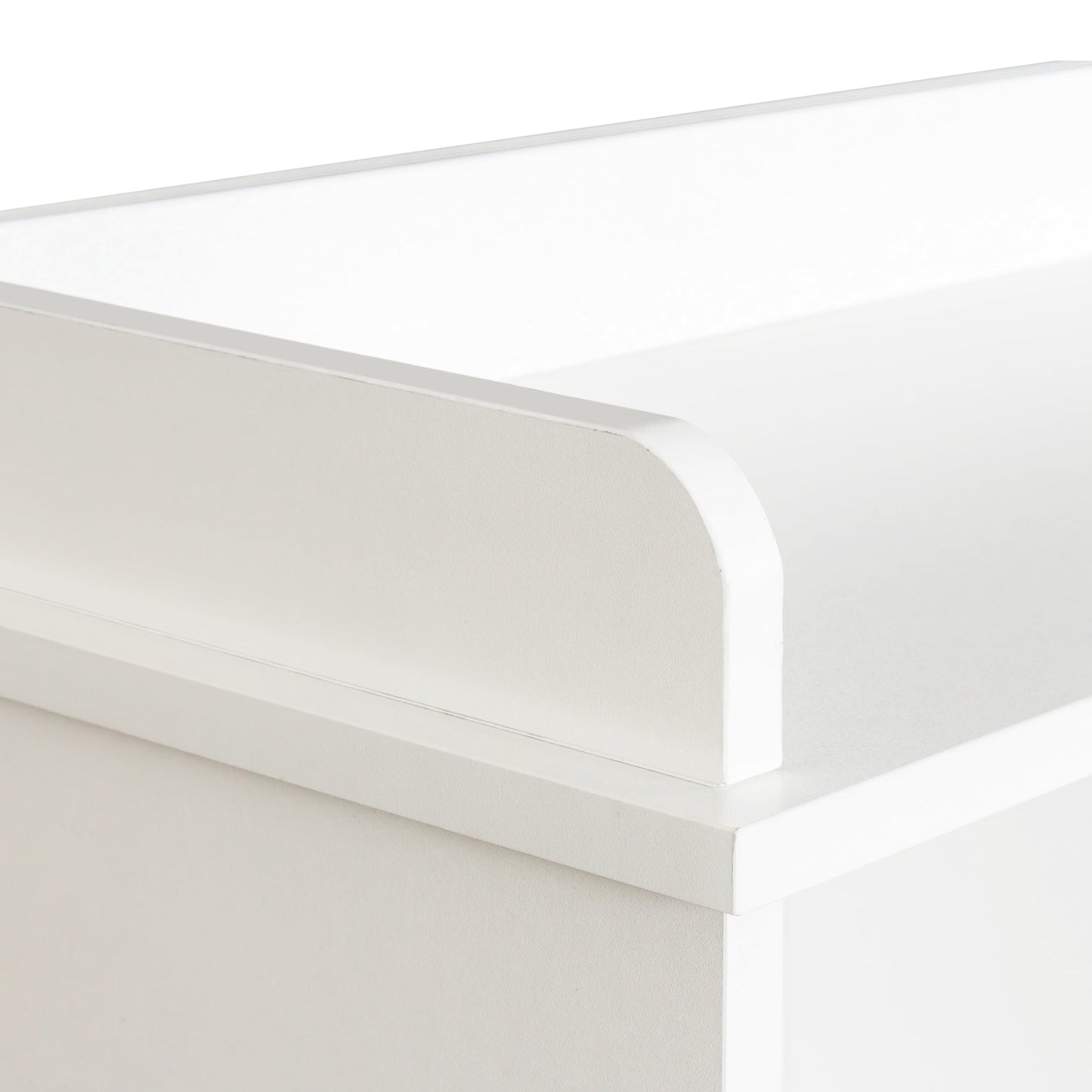 Elegant 10-Shelf Bookcase in White