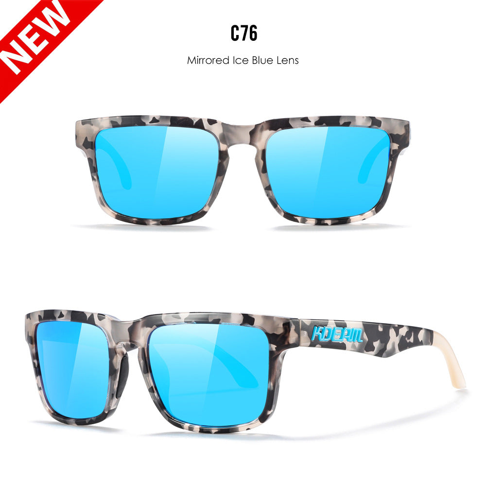 Classic polarized sunglasses for men and women ultra light driving glasses colorful real film sunglasses - Korvel