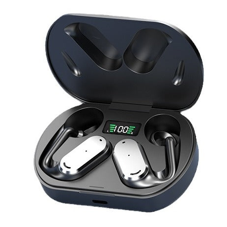 GT-R Bluetooth Earphones Hanging Ear Bone Conduction Wireless Bluetooth Earphones Long Range Office Business Digital Display Screen - Korvel
