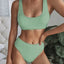 Scoop Neck Wide Strap Two-Piece Swim Set - Korvel